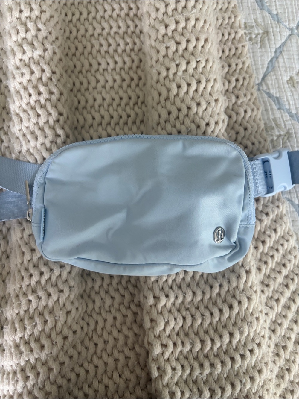 lululemon athletica Pale Blue Waist Pack with Adjustable Strap